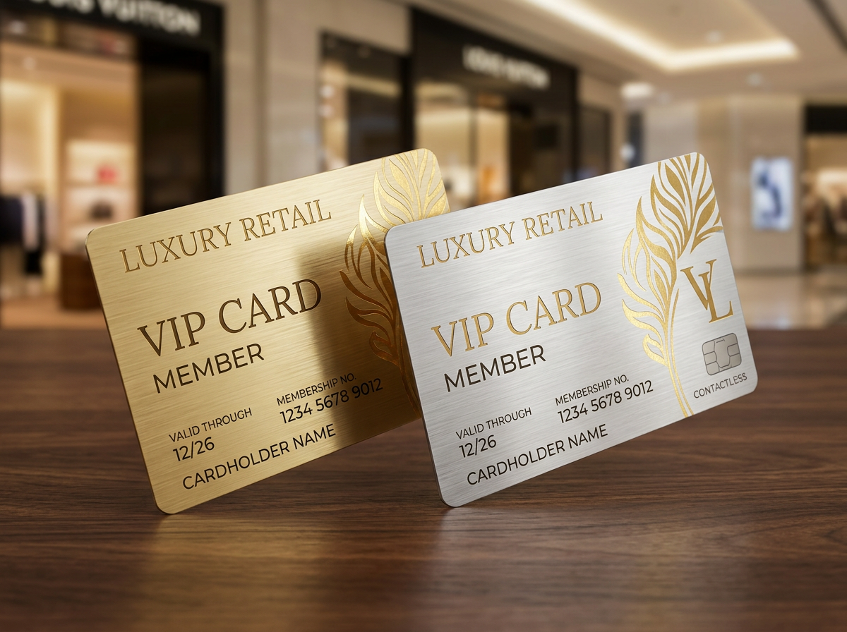 ラグジュアリー小売向けVIPカードのデザイン例